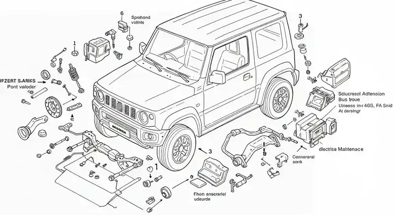 ジムニーシエラの分解図