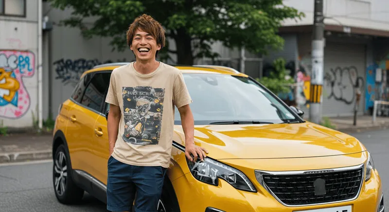 プジョーと個性的な人cc